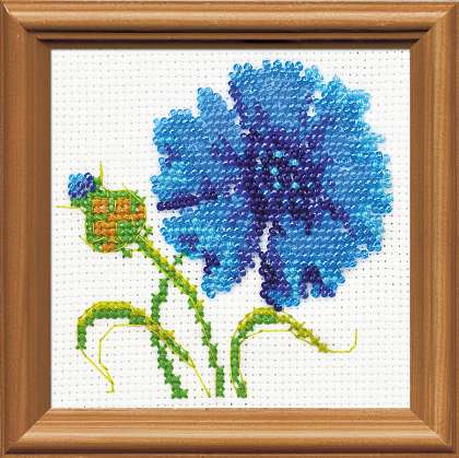 Набор для вышивания «Сотвори Сама» 1318 Василек,10х10 см