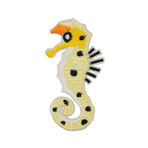 Термоаппликация Hobby&Pro "Морской конек" желтый, 4.8*9см