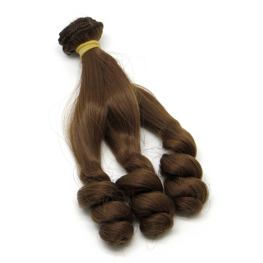 Трессы - кудри для кукол TRK-01/15-006 "Рукоделие" 15 см х 100 см (цвет: кокосовая скорлупа)