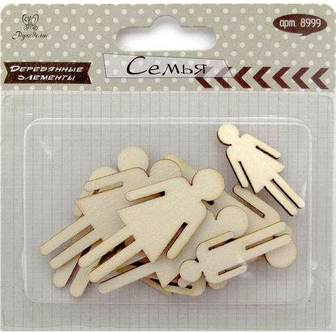Деревянные элементы "Рукоделие" 8999 Семья Деревянные элементы "Рукоделие" 8999 Семья