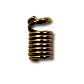 Концевик для бус "Zlatka" Пружина DC-012/5, №04 под бронзу (5 шт.)