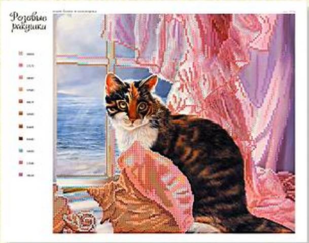 Рисунок на холсте 072А Розовые ракушки Рисунок на холсте 072А Розовые ракушки