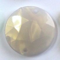 Бусины пластик ассорти, 100 г (круг.бел.перл., d=4,5 см)