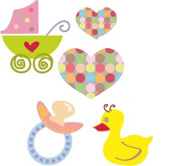 Термонаклейка "Уточка и соска"