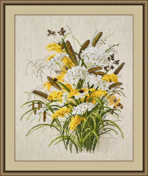 Набор для вышивания «Овен» 826 "Лето в букете" 29*35 см.