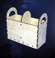 Корзинка №4 ( 2 отделения) средняя 24,5 х 11,5 х 23,5 (в разобранном виде)