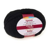 Кроха, пряжа для ручного вязания (02, черный)