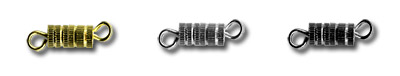 Замок для бус "Zlatka" DV-01/5  №2 "винт"15*3.5 мм., под  никель, в упа. 5шт.