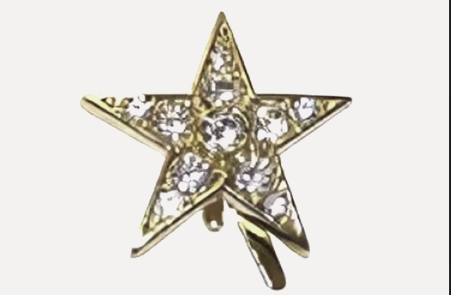 Украшение Микрон Звезда GB1127. набор 2 шт. 27х27 мм бронза