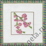 Набор для вышивания "Розовые веточки", серия Permin bu Gela,30*30 см