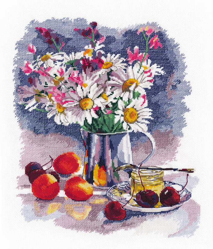 Набор для вышивания «Овен» 1304 Натюрморт с ромашками,25*32 см