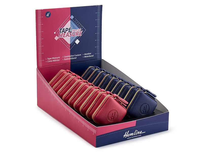 Сантиметр-рулетка из искуственной кожи,+253.HEM.2.DB,тёмно-синий