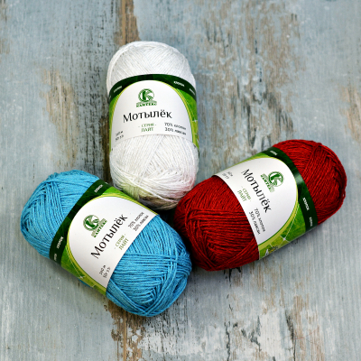Мотылек, пряжа для ручного вязания