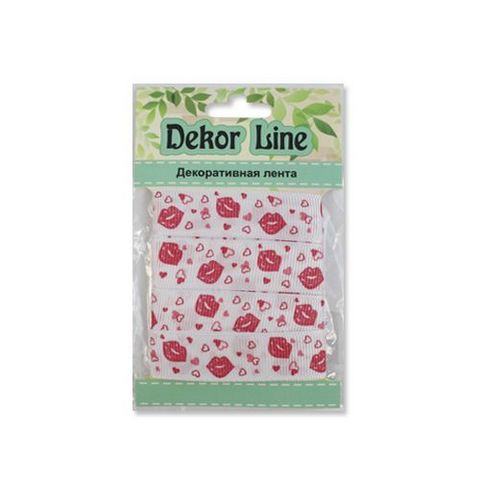 Лента репсовая "Губки", 15мм*3м цв. белый