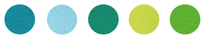 Набор декоративного  фетра FSR1.2 (N5)-10 1,2мм; 22см х 30см (5 листов, 5 цветов)