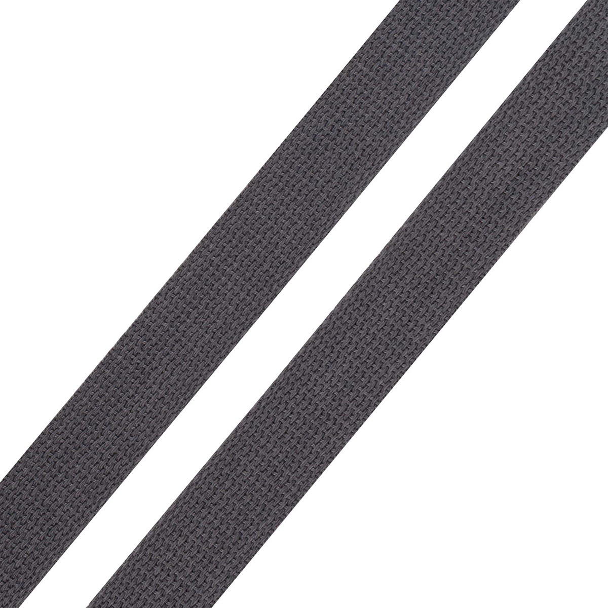 3Al357 Стропа ременная матовая, имитация хлопка (100%п/э) 26мм*100м(78 т.серый)