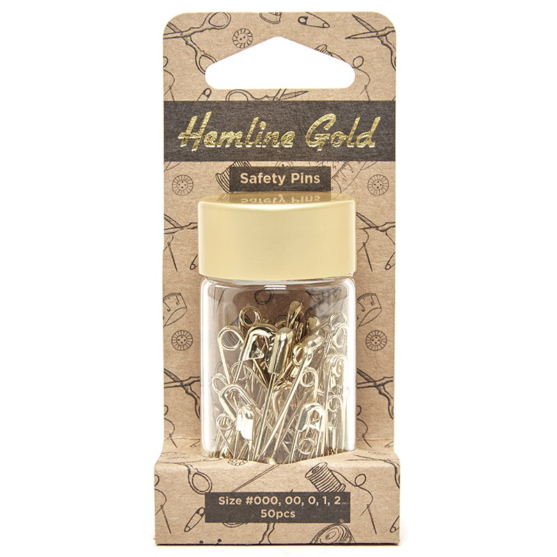 Булавки английские,ассорти"Hemline" 415.99.GD.HG - 50 шт. золото