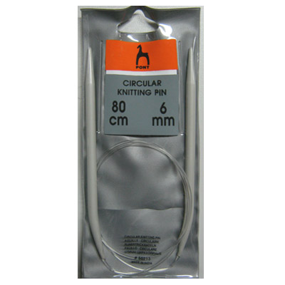 Спицы циркулярные 80 см PONY  50213 d=6.00 мм