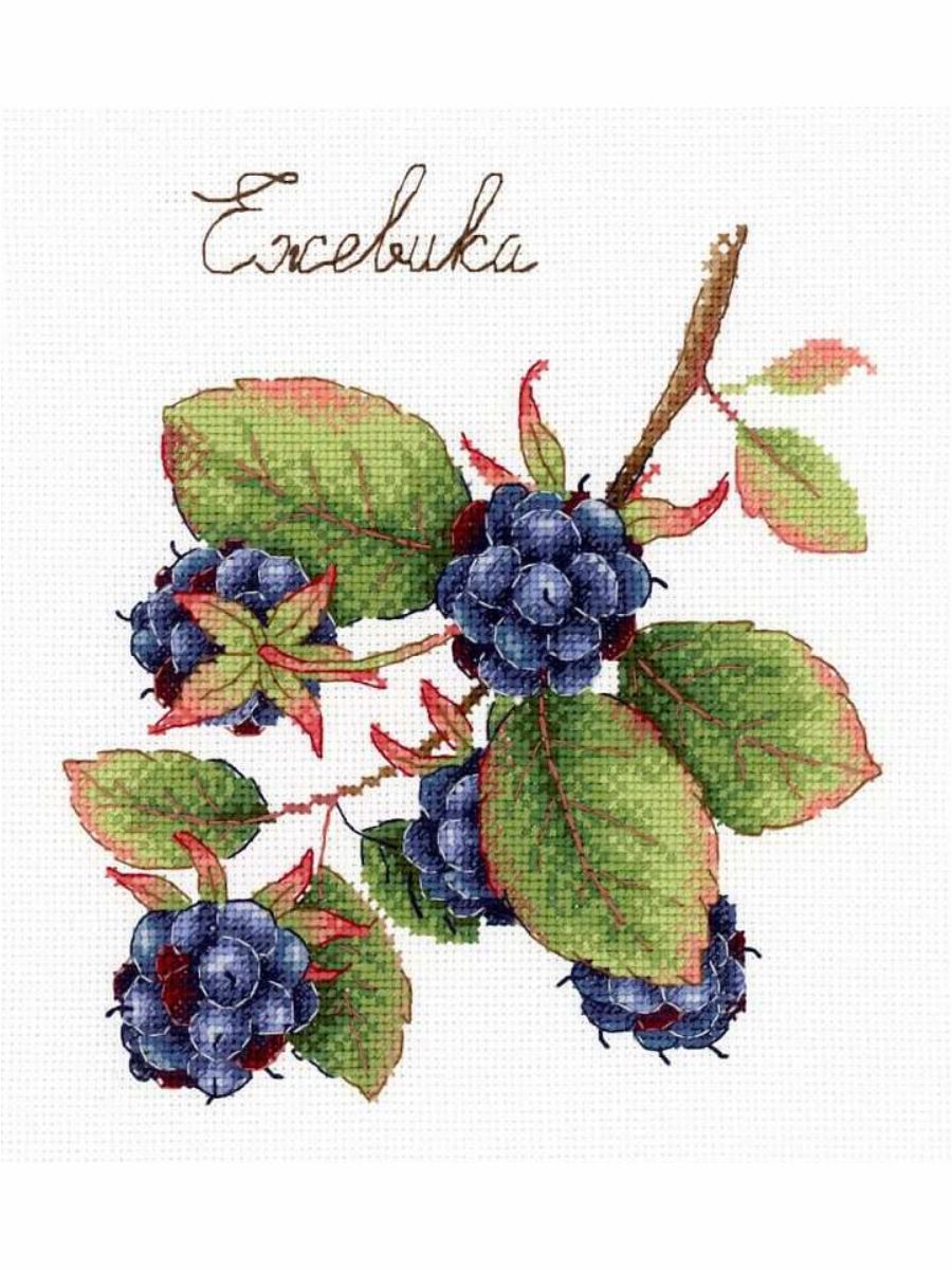 Набор для вышивания «М.П.Студия» НВ-696 "Дары природы. Ежевика" 15*20 см.