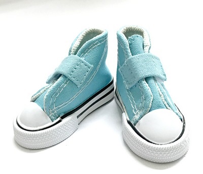 Кеды для кукол на 1.лип. , размер по подошве 7,5см*выс.4,5см., пара, цв.гол.