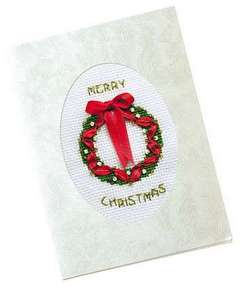 Набор для вышивания «Сотвори Сама» 1191 Открытка. Рождественский венок