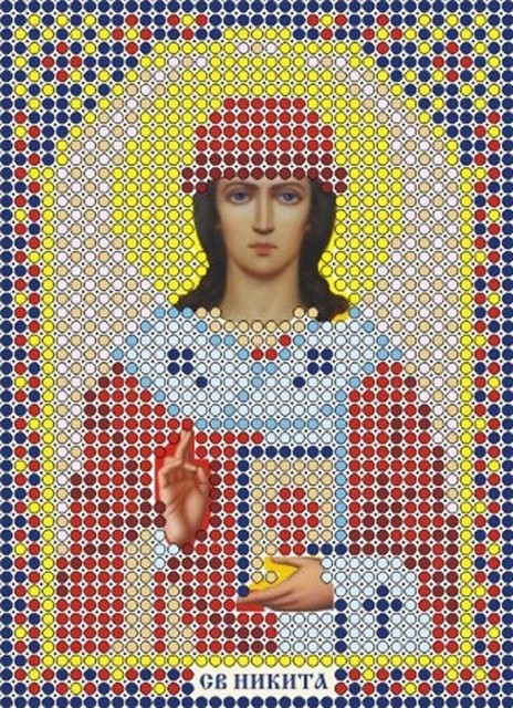 Набор РУССКАЯ СКАЗКА ММН-059 Св. Никита, епископ Новгородский , 8х11 см