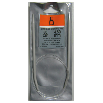 Спицы циркулярные 80 см PONY  50210 d=4.50 мм