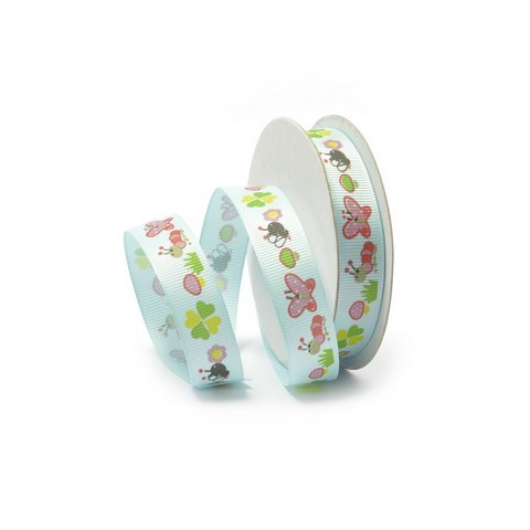 Лента декоративная арт.TBY.ЛРР.ТХ- 20,4 репсовая  шир.1,5см цв. 4 св.бирюза   уп.9,14м