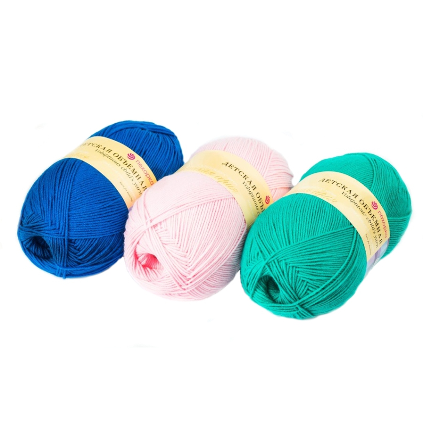 Детская объемная, пряжа для ручного вязания