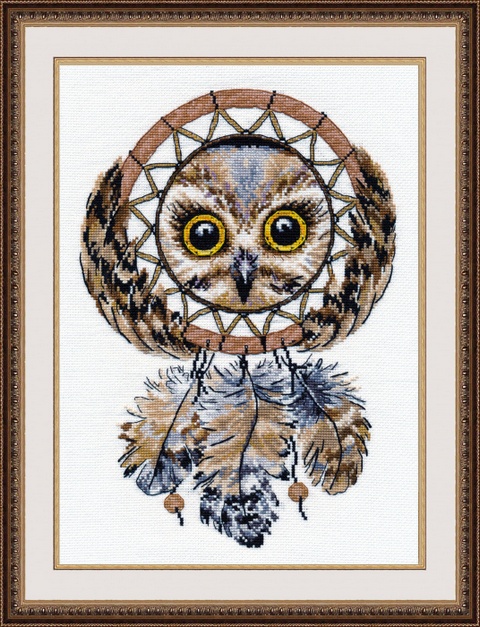 Набор для вышивания «Овен» 1078 Ловец снов,19 х28 см