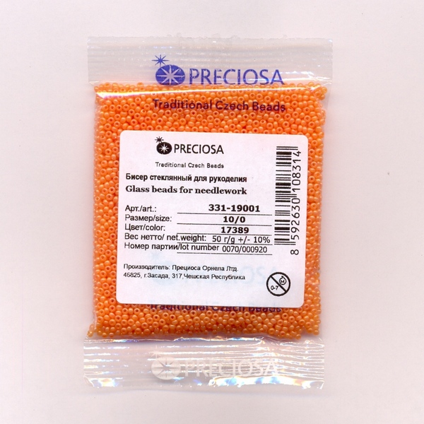 Бисер «Preciosa» 50 г, 331-19001-10/0-17389 Бисер «Preciosa» 50 г, 331-19001-10/0-17389