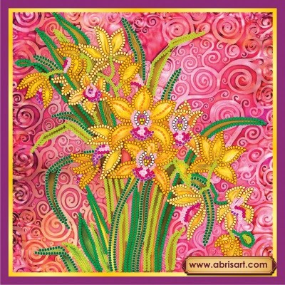 Схема АБРИС АРТ АС-056 Розовый шарм,20*20 см