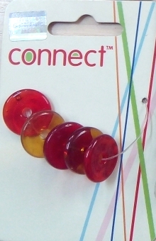 Набор стеклян.дис.мал.,5шт красн.оранж.