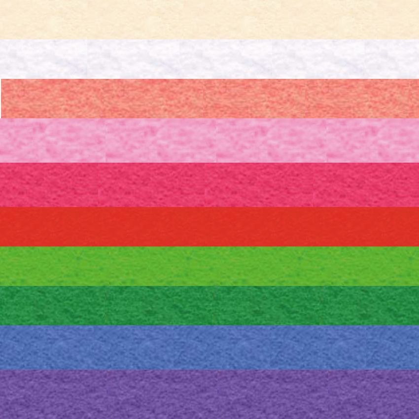 Набор декоративного  фетра FSR1.2 (N10)-23 1,2мм; 22см х 30см (10 листов, 10 цветов)