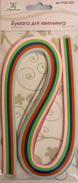 Бумага  для квиллинга "Рукоделие" 100 полос/упак. 5мм ширина PQ5-002