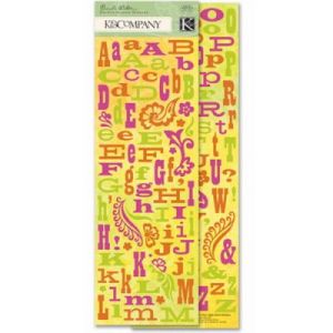  Стикеры украшения Буквы глитерные 