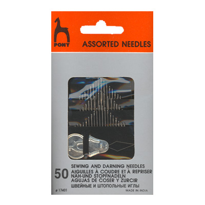 Иглы ассорти  Needles Assort конверт "Простое ушко" (со вдевателем) в конверте 50шт.