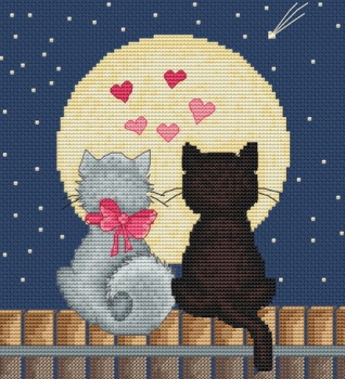 Набор для вышивания «Luca-S» B1034 "Котенок и Том"14,5 х 15 см