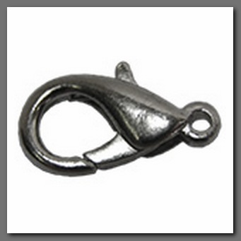 Замок для бус "Zlatka" DB-02/5 карабин большой, 14 мм №03 под черный никель (5 шт./упак.)