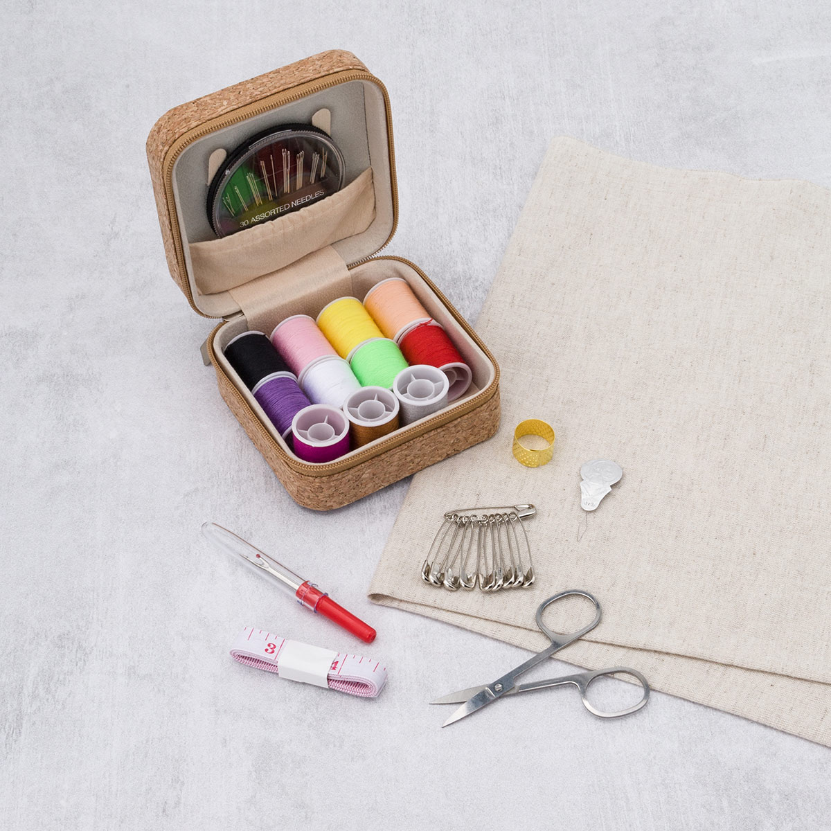 4AL-117-3 Набор для шитья швейный, дорожный 9,5*9,5*4см