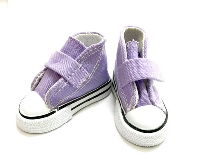 Кеды для кукол на 1.лип. , размер по подошве 7,5см*выс.4,5см., пара, цв.сир.