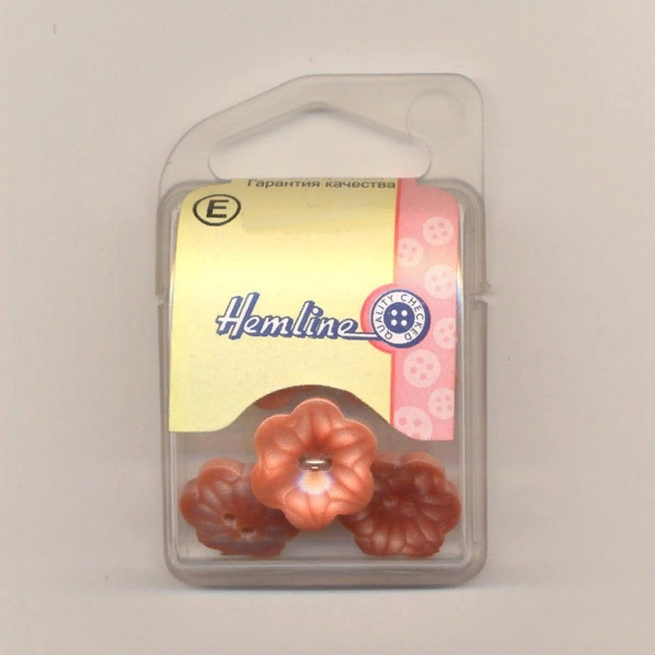 Пуговица Hemline "Novelty" d = 18 мм оранжевый (4шт/уп)