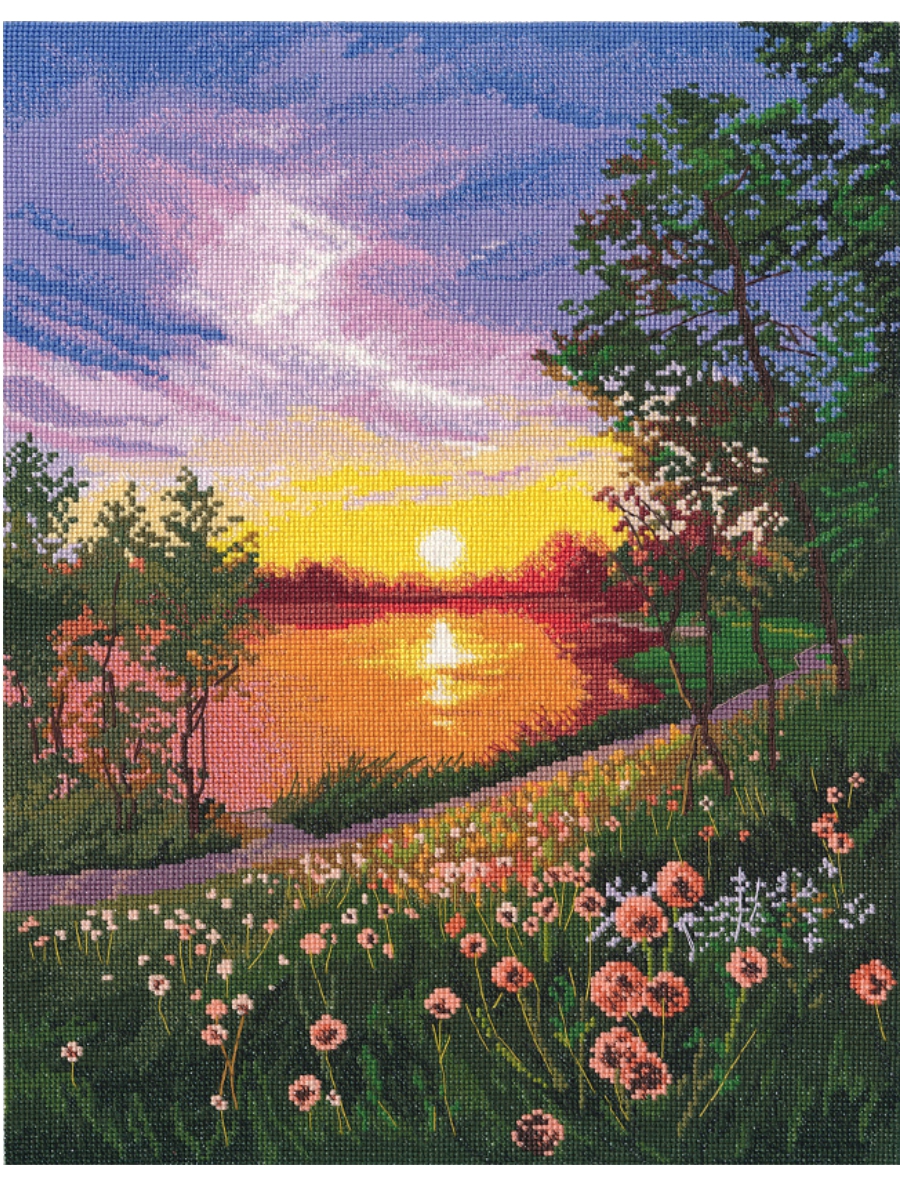 Набор для вышивания «Овен» 1356 " Летний закат" 28*36 см.