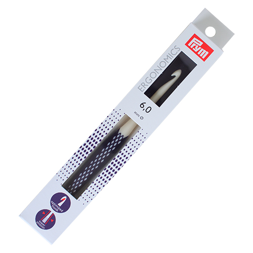 Крючок для вязания, пластик, Ergonomics, 6 мм*17 см, Prym 218488 