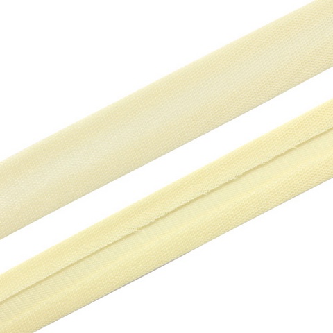 Косая бейка 15 мм/132 м 0000-1500, цв.6004/2004, 004 кремовый
