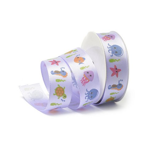 Лента декоративная арт.TBY.ЛРР.ТХ-17,3 репсовая  шир.2,5см цв. фиолет.  уп.9,14м