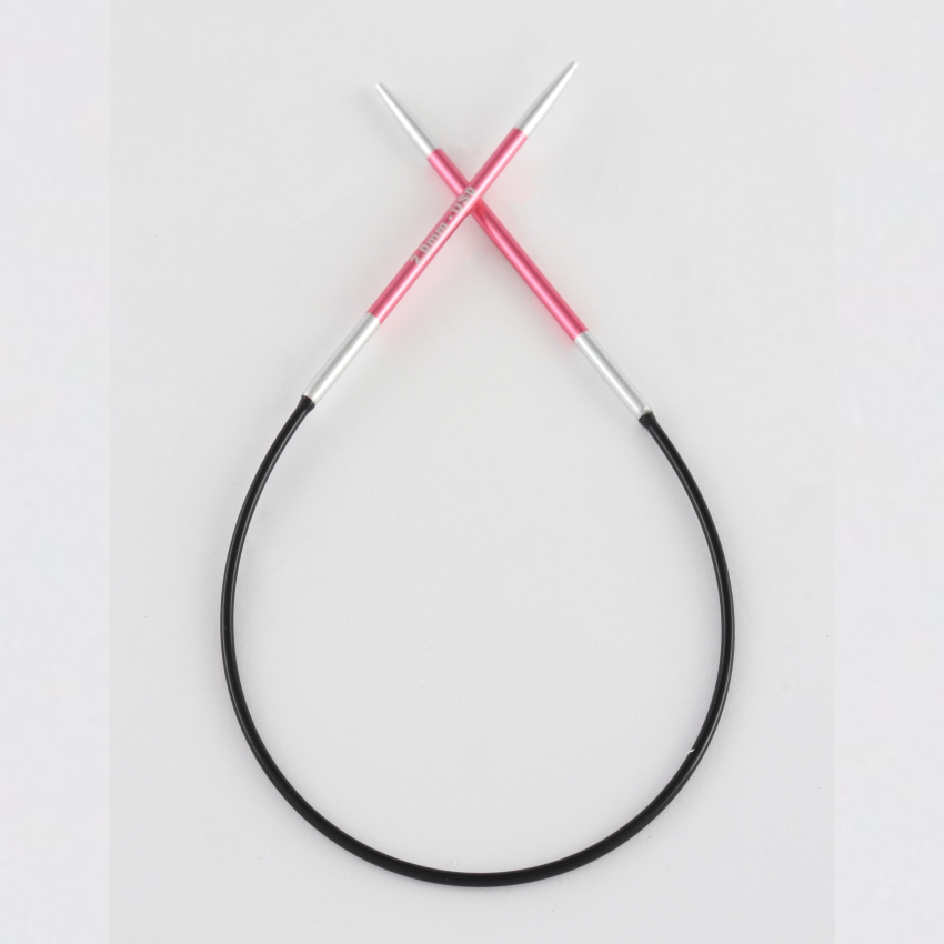 Спицы алюминиевые круговые Zing KnitPro, 22,5 см, 2,00 мм 47080