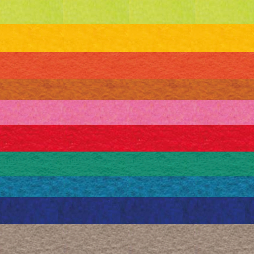 Набор декоративного  фетра FSR1.2 (N10)-16 1,2мм; 22см х 30см (10 листов, 10 цветов)