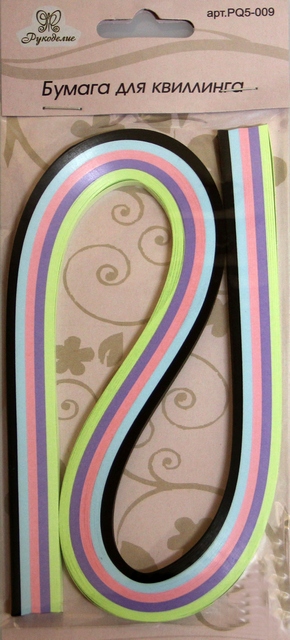 Бумага  для квиллинга "Рукоделие" 100 полос/упак. 5мм ширина PQ5-009