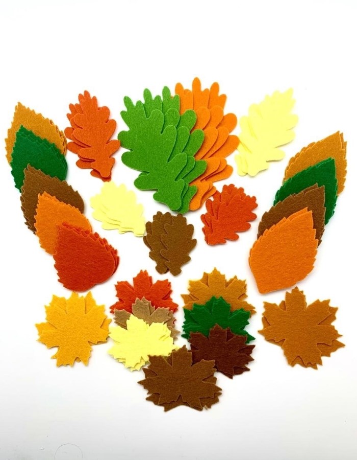 Набор для творчества NT-223 "Рукоделие" листья из фетра осенние (70 шт.)